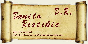 Danilo Ristikić vizit kartica